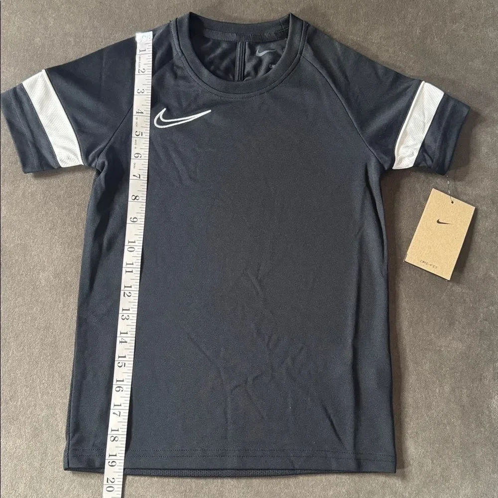 Nike Kids Academy Soccer Jersey Black Short Sleeve Top DV2849-010 Dri-Fit XS NWT